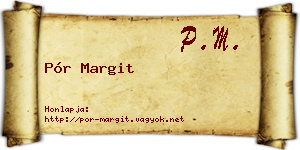 Pór Margit névjegykártya