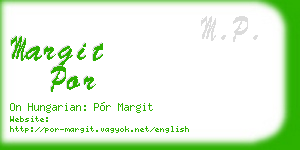 margit por business card